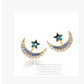 Moon Star Stud Earrings