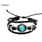 Twelve constellation glass piece couple bracelet