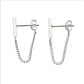 Simple Chain Design Stud Earrings Women Jewelry Gift for Her Accessories