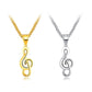 Music symbol necklace