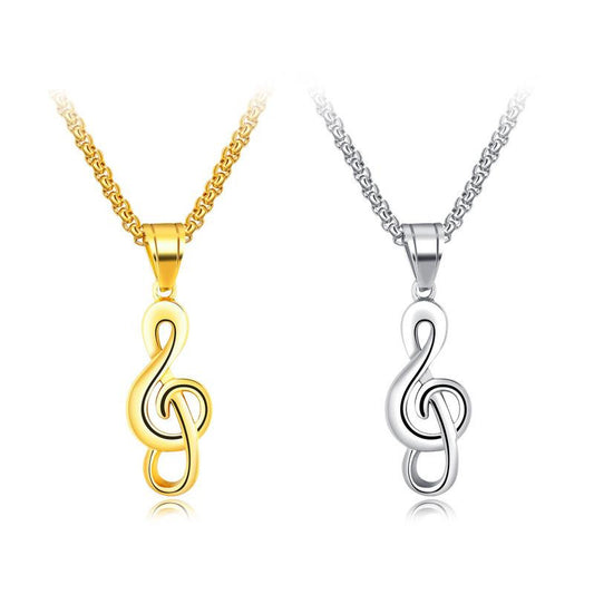 Music symbol necklace