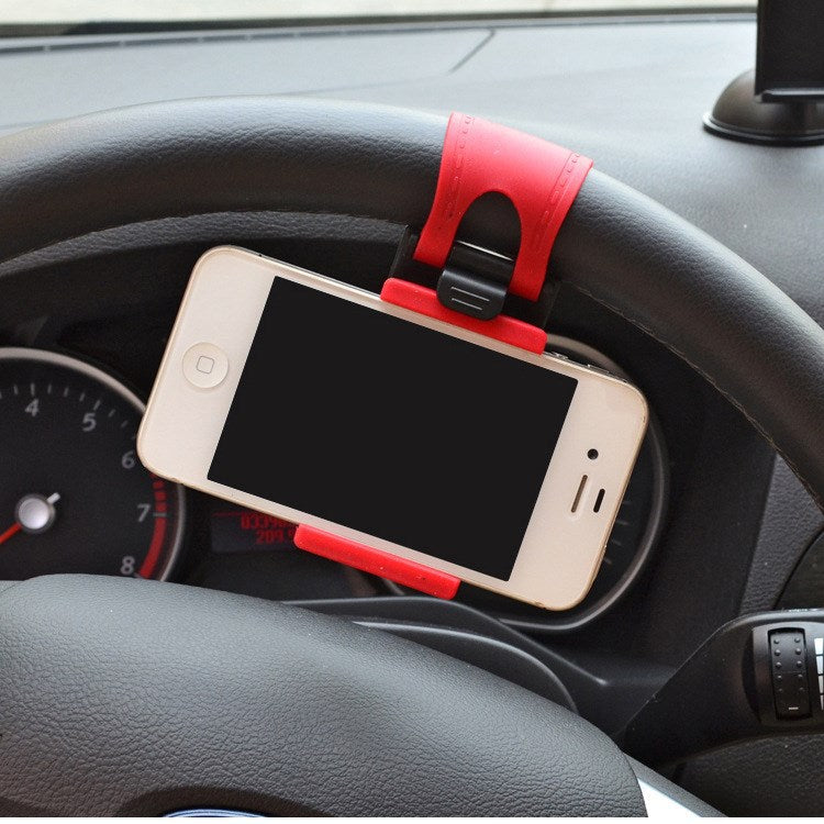 Car Steering Wheel Phone Clip Mount Holder Universal Bike Auto Camera GPS Stand Bracket For Phone