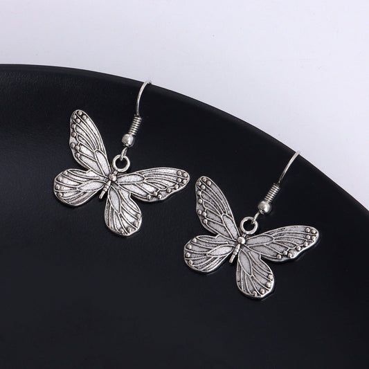 Textured Butterfly Dangle Earrings Special Gift for Women Girl Fashion Jewelry