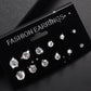 European And American Popular Crystal Zircon Earrings
