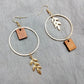 Leaves Geometric Mismatched Gift Earrings Dangle Women Fashion Jewelry Jewellery