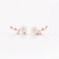 Korean Shell Earrings Classic Sterling Silver Needle Earrings Leaf White Flower Water Drop Temperament Earrings