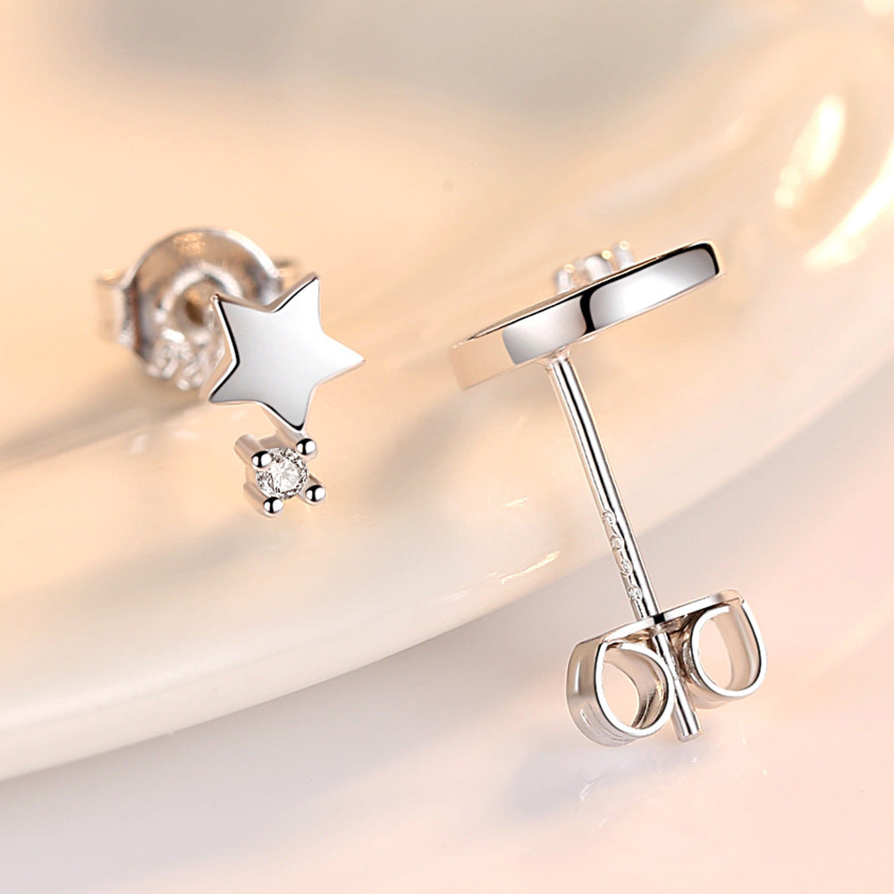 Moon Star Design Stud Earrings Female Girl Fashion Earrings Birthday Holiday