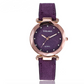 Matte belt color foundation with diamond dial quartz watch