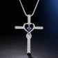 Fashion Cross Religious Belief Inlaid Zircon Pendant