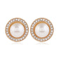 Retro Style Pearl Stud Earrings Women Fashionable Luxurious Earrings Jewelry