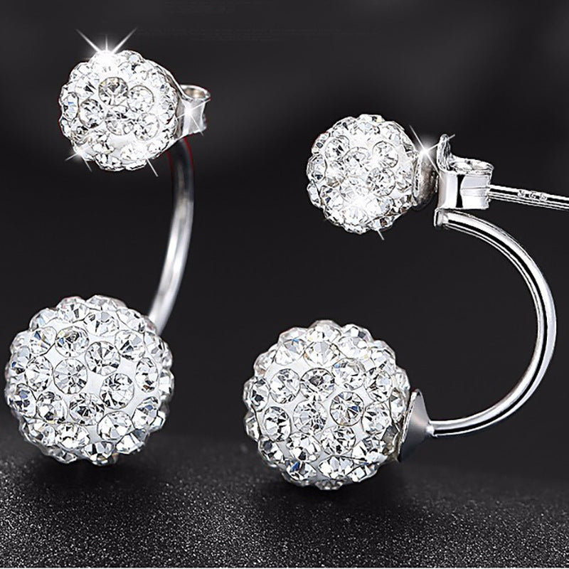 3d Ball Crystal Stud Earrings Women Jewelry Gift for Her Accessories