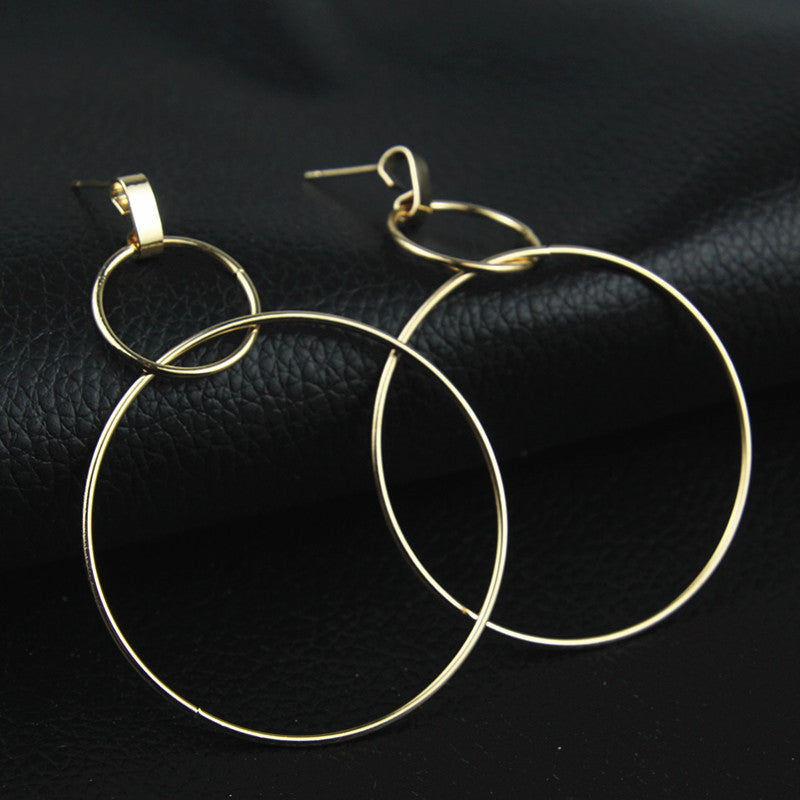 Simple Personality Exaggerated Long Geometric Earrings