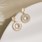 1Pair Ivory Round Drop Earring Women Jewelry Mom Gift Everyday Wear Earrings
