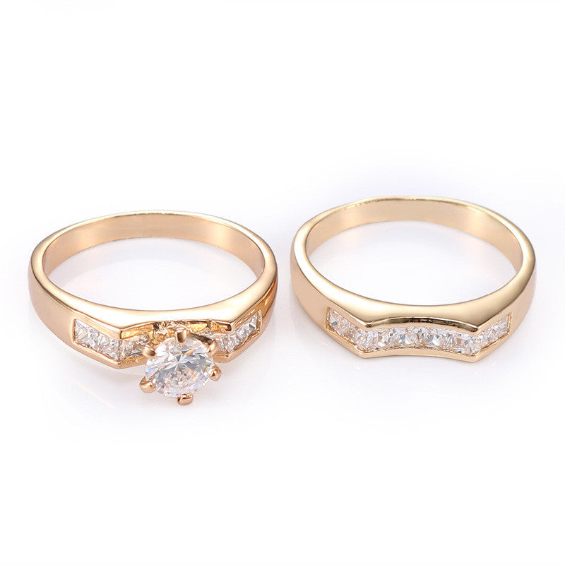 European And American Fashion Diamond-studded Titanium Steel Ring