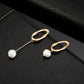 Asymmetric Faux Peal Ear Drop Earrings Dangle Women Fashion Jewelry Gift for Her