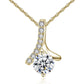 Sweet pendant zircon copper necklace