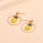 Pineapple Charm Dangle Fashion Earrings for Women Stylish Party Jewelry Gift