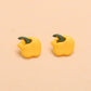 Yellow Bell Pepper Design Stud Earrings Women Girls Gifts Jewelry Accessories