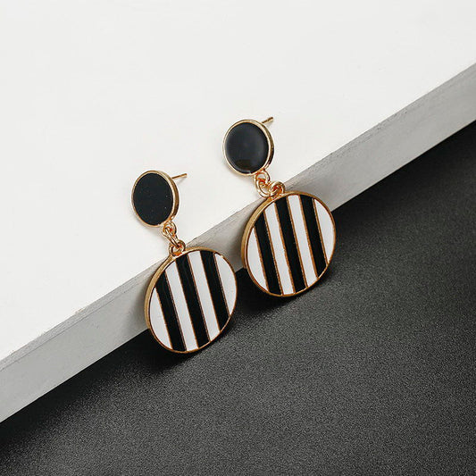 Stripes Geometric Dangle Earrings Special Gift for Women Girl Fashion Jewelry