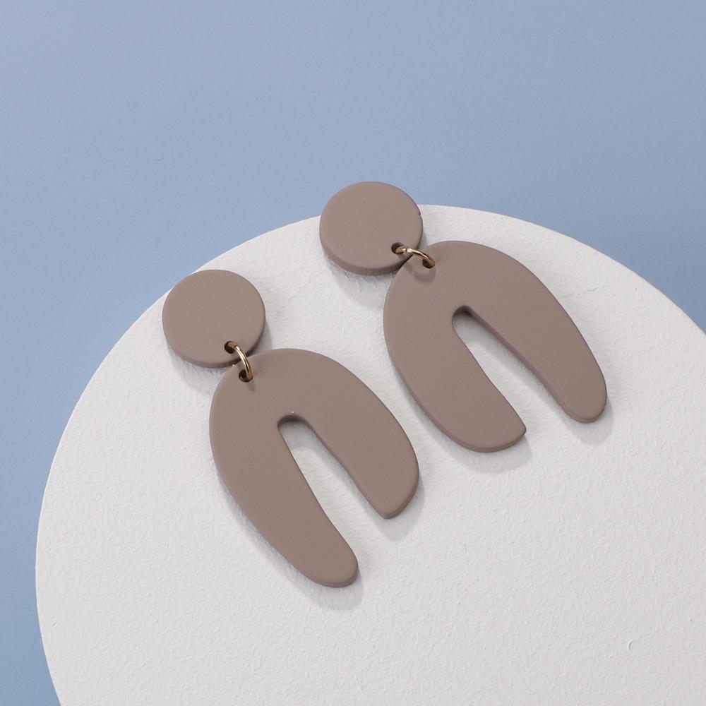 Cold Wind Creamy Rubber Paint Pottery Clay Earrings