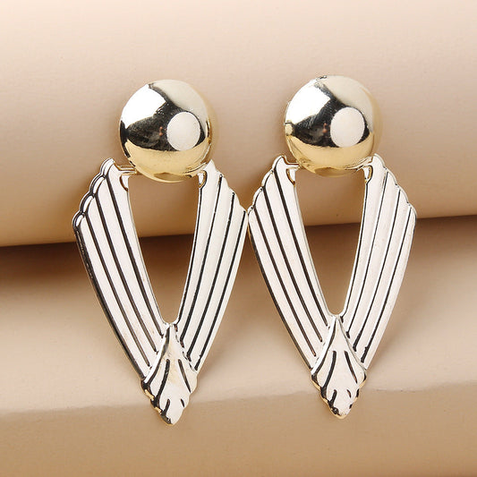 V-shaped Design Jewelry Fashion Dangle Earrings for Girls Party Birthday Gift