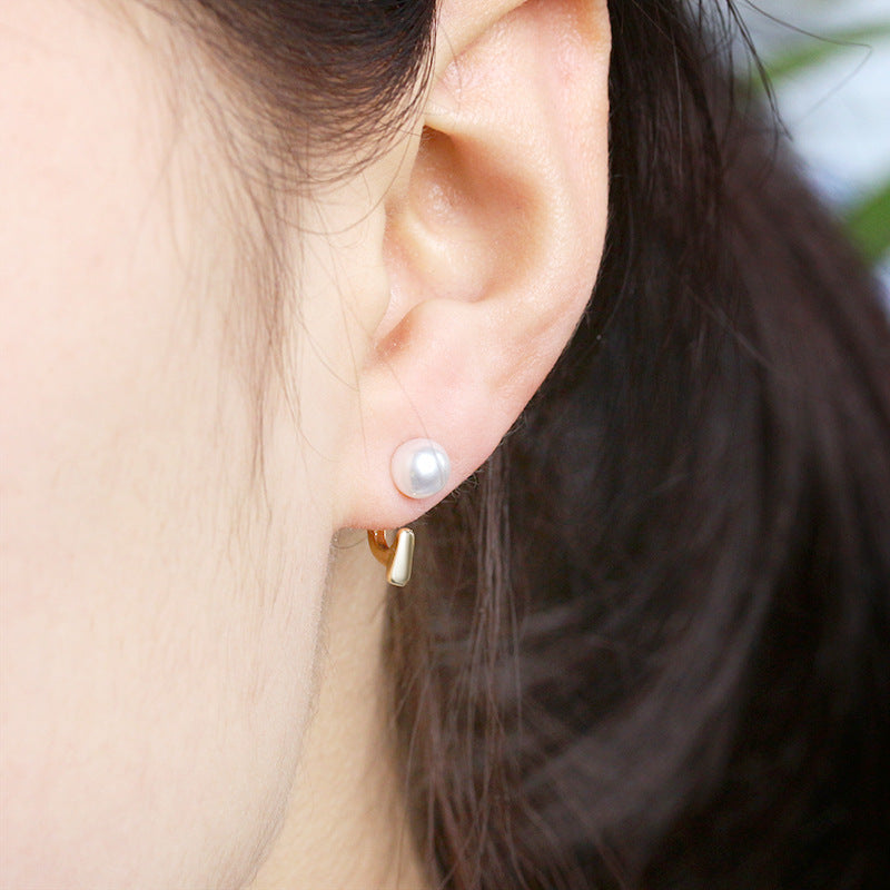 Minimalistic Imitation Pear Ear Studs Earrings Women Girls Gifts Jewelry Accessories