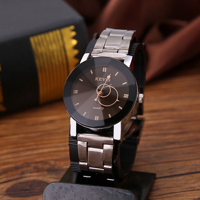 Casual steel belt men's watch couple watch