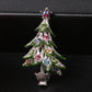 Diamond retro Christmas tree brooch