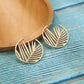 Palm Leaf Design Drop Earring Women Jewelry Mom Gift Everyday Wear Earrings