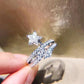 Micro Inlaid Five Pointed Star European And American Fashion Engagement Ring