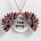 Sunflower Double-layer Lettering Necklace