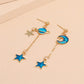 Cosmos Pattern Drop Ear Dangle Fashion Earrings for Women Party Jewelry Gift
