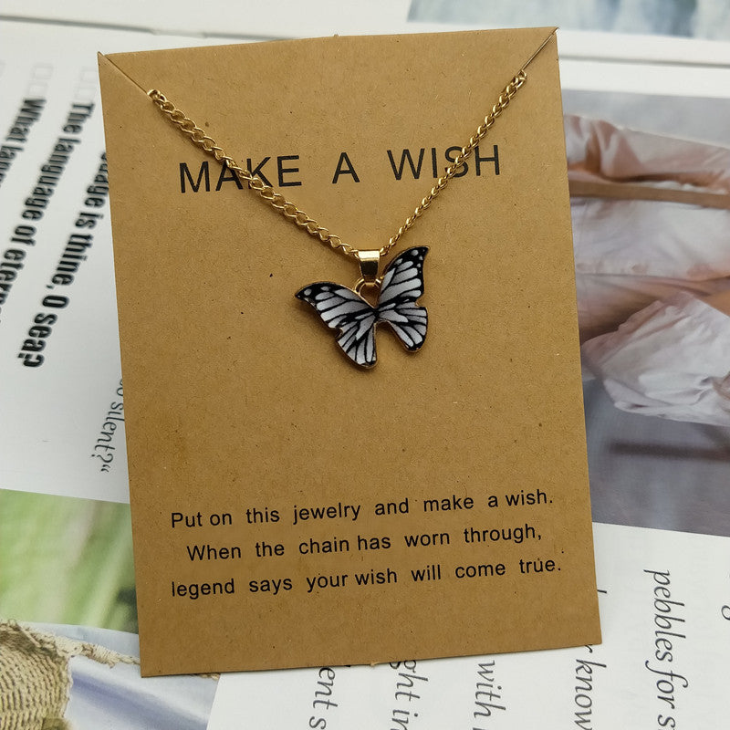 Simple Clavicle Chain Alloy Butterfly Jewelry