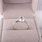 Plated 925 Silver Six-Prong Zirconia Ring High-Diamond Wedding Couple Accessories Engagement Ring