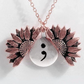 Sunflower Double-layer Lettering Necklace