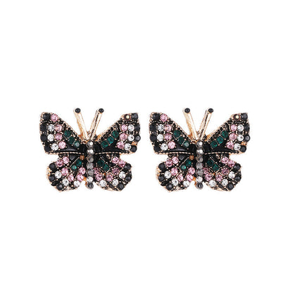 Gemstone Butterfly Studs Earring Exquisite Fashion Earrings For Women