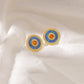 Circle Sun Stud Earrings for Girls Women Stud Jewelry Gift Accessories