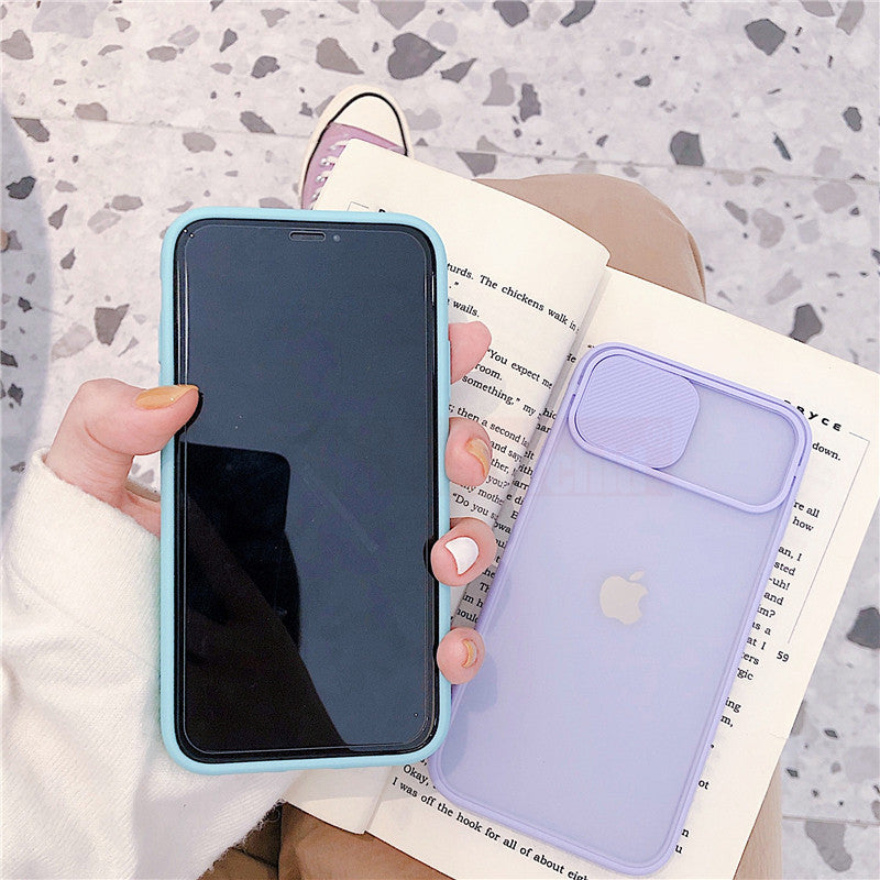 Frosted frame lens phone case