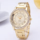 Diamond-studded mesh plate Personality scale High-grade steel belt sports and leisure watch