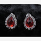 The new bride jewelry color diamond earrings necklace fashion necklace set can be customized