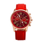 Three eye watches, retro GENEVA, Geneva students, couples, watches, men's belts, quartz trends watches