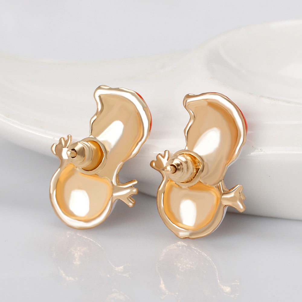 Snowman Stud Earrings Fashion Women Female Earrings Piercing Jewelry