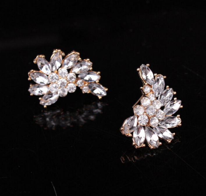 Angel Wing Statement Crystal Earring