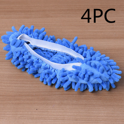 2pcs Set Multifunctional Chenille Micro Fiber Slipper Shoe Covers Clean Slippers Lazy Drag Shoe Mop Caps Household CleanTools