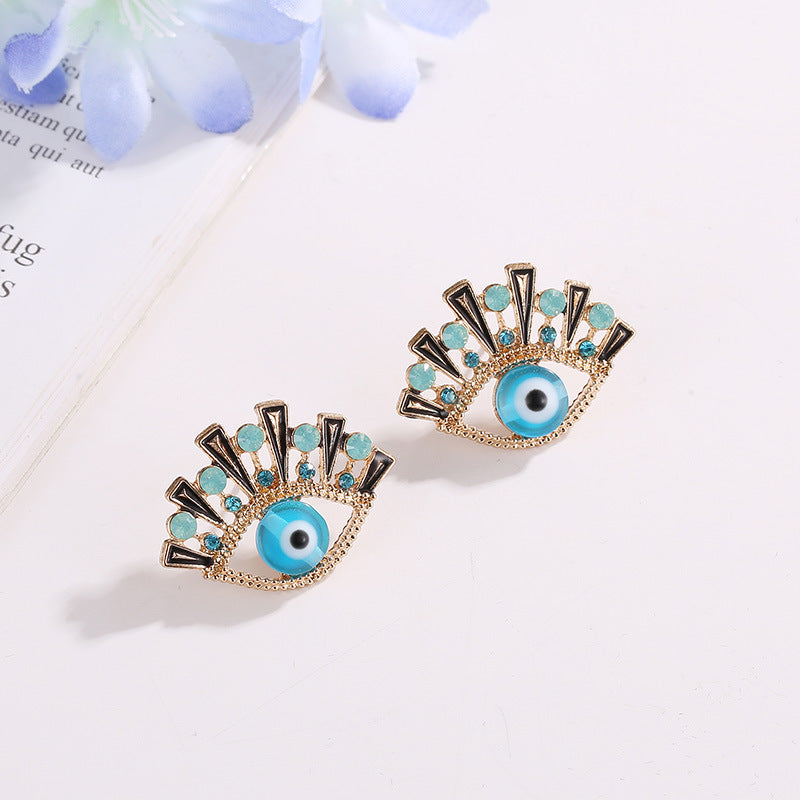 Blue Eyes Stud Earrings Women Charm Stud Jewelry Birthday Holiday Gifts