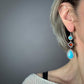 Popular Retro Turquoise Earrings Female Garnet Ethnic Style