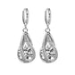 S163 Korean simple zircon jewelry set Silver Drop Necklace Earrings set new bride wedding