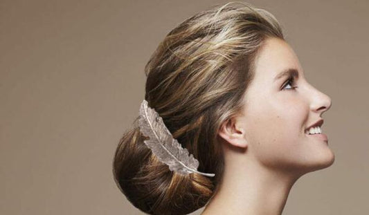 Han Edition Leaf Feather Hair Card Metal Elastic Hair Clip Antique Color Of The Old Color Of The Leaves Of The Leaves Of The Tail Hair Accessories Ebay