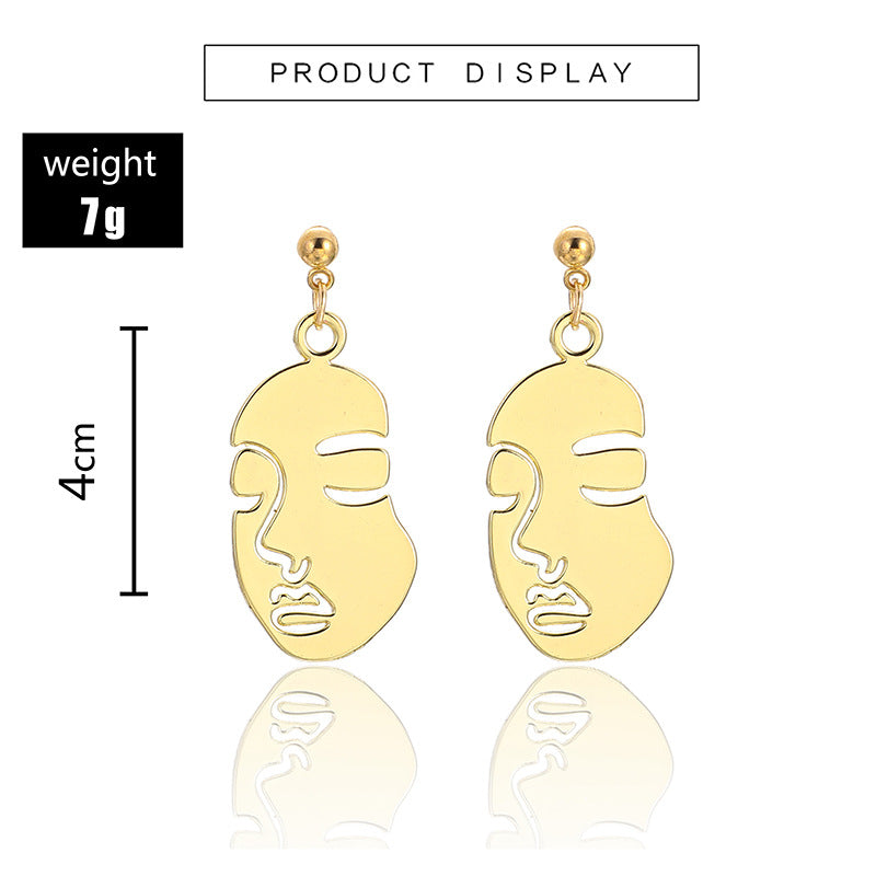 Face Pendant Style Gift Earring Dangle Women Fashion Jewelry Jewellery