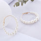 Faux Pearl Beads Hoop Earrings Cute Summer Earring Jewelry Gift for Her